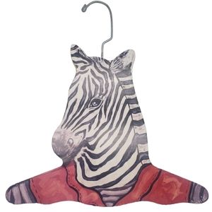 Vintage Zebra Children's Wooden Hanger